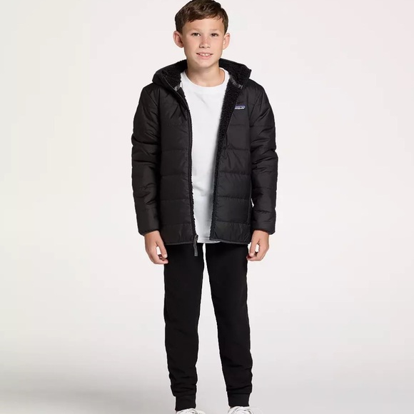 Patagonia Other - Patagonia Kids' Boys Reversible Ready Freddy Hoody XL 14 Black EUC Down Puffer